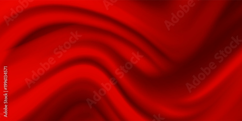 Red Satin Silky Cloth Fabric Textile Drape with Crease
