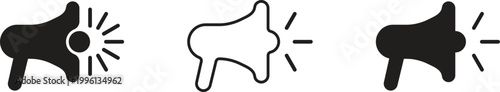 Photos Megaphone icon set
