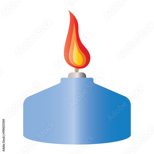 Alcohol Burner Spirit Lamp for Science Laboratory Experiment - Vector Illustration