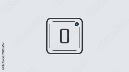 Smart home automation light switch icon - Ideal for loT controls, energy management apps, or modern interior technology.