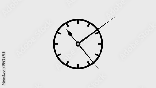 Modern needle hand clock face - Perfect for luxury watch branding, high-end interior design, or professional timing services.