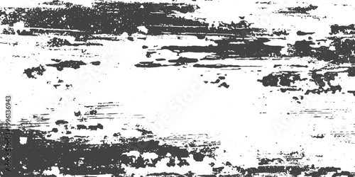 Vintage Black and White Grunge Texture with Ink Spray Grain Distressed Rough Surface Noise Overlay Abstract Background Vector Illustration.