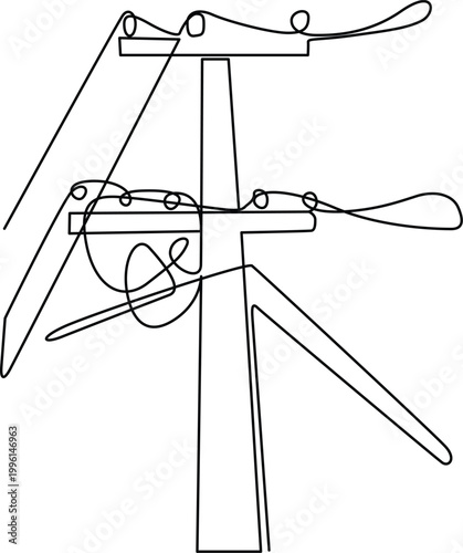 Simple vintage kite string and reel illustration Vector