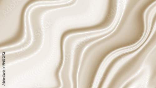 Smooth beige satin fabric with soft flowing folds and curves