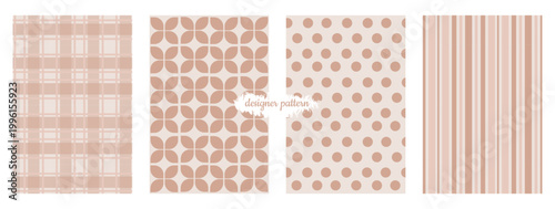 Neutral Tenderness Seamless Pattern Bundle for Textile