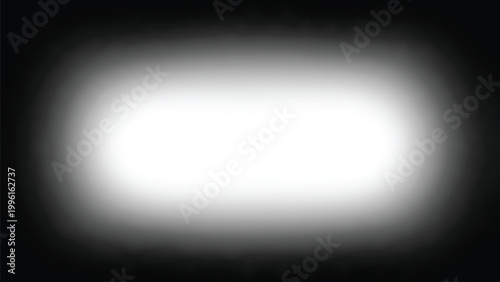 Black Vignette Edges on Transparent Background in 16:9 Aspect Ratio; Soft Faded Frame Overlay with Empty Space for Text for Cinematic Film Effect, YouTube Thumbnails, and Video