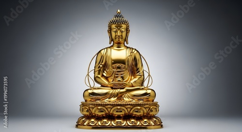 Golden buddha statue a symbol of peace and enlightenment