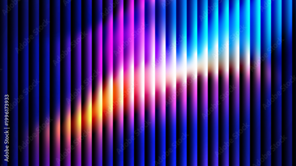 Fototapeta premium Vibrant abstract light trails with neon gradient colors on dark background