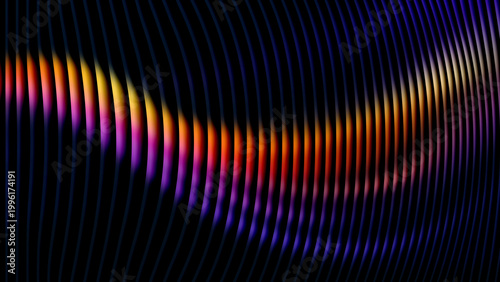 vibrant sound wave spectrum with neon lighting gradient abstract background