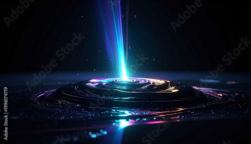 Abstract Beaming Light: A striking conceptual depiction of radiant light emanating from a central source, with mesmerizing and enchanting effects.