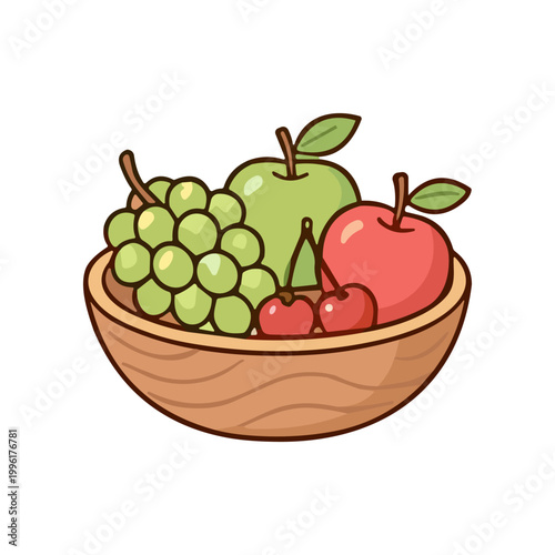 Fresh Fruit in a Bowl.