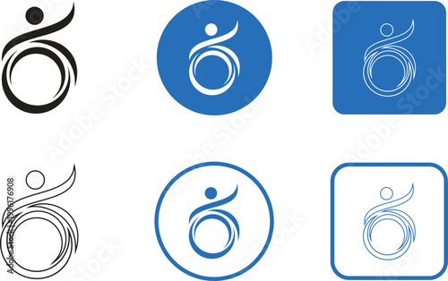 Modern handicap accessible wheelchair user icon set featuring minimalist disability inclusion symbols for healthcare medical signage and mobility assistance design.