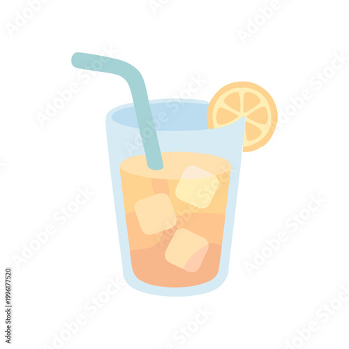 Orange juice in a glass cup.