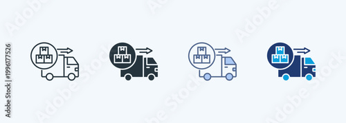 Logistics Multiple Style Icon Collection