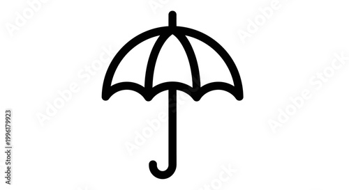 Black umbrella icon