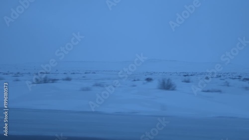 polar night view of the city Norilsk