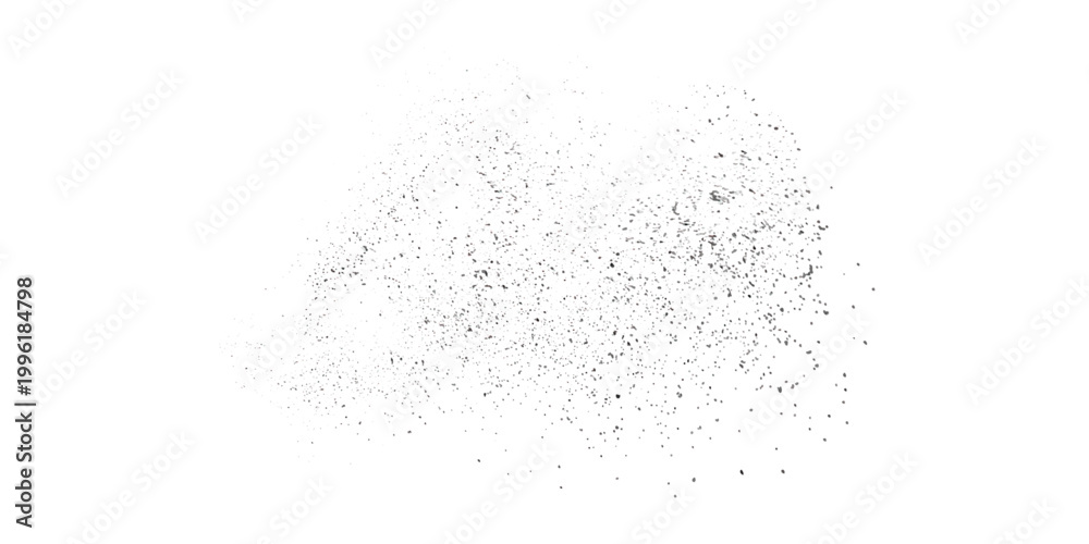 Fototapeta premium black and white sugar. Silver glitter confetti on a white background. Realistic grunge graffiti spray paint effect on the white wall background.