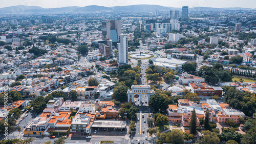Schilderij op canvas Aerial view of representative places in the city of Guadalajara, Jalisco, Mexico