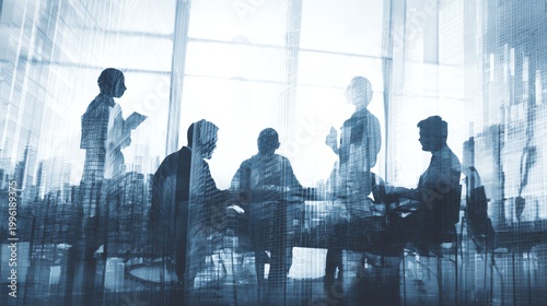 Business group planning corporate financial expansion strategy