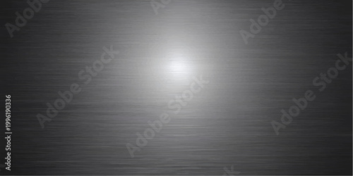 Industrial brushed metal plate texture with a shiny silver stainless steel surface and grey aluminum chrome pattern backdrop material for an elegant metallic wallpaper illustration