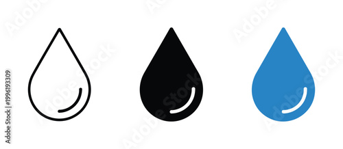 Water drop icon vector illustration