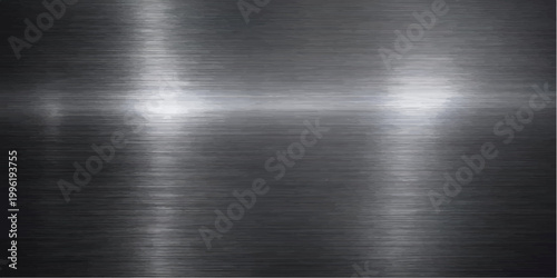 A polished silver stainless steel plate with a brushed metal texture creates a shiny metallic grey industrial surface pattern for an aluminum material backdrop wallpaper