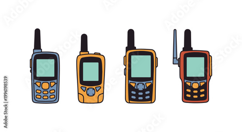 Inreach device Line art vector clean minimal illustration