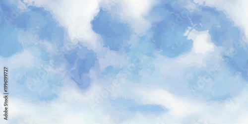 Whispy, dreamy clouds drift across a serene sky, painting a picture of tranquility and limitless freedom for background, web, ui, branding, design