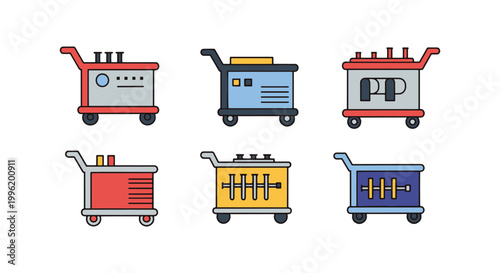 Instrument Trolley Line art minimal abstract clean vector