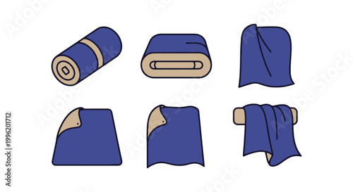 Insulated blanket Line art modern abstract simple shapes