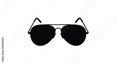 sunglasses silhouette on white background high quality professional