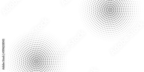 Latar belakang abstrak modern. Titik-titik halfton dalam bentuk lingkaran. Logo spiral, ikon atau elemen desain. ilustrasi vektor