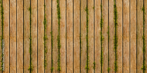 Natural brown bamboo mat texture background featuring a weathered wooden plank pattern on a rough timber surface for a rustic hardwood board backdrop