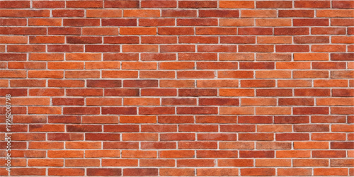 Bilde på lerret A rustic red brick wall background features a textured pattern of old clay brick