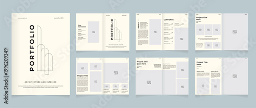Minimal Architecture Portfolio Template | Interior Design Brochure Layout | Modern Portfolio Book
