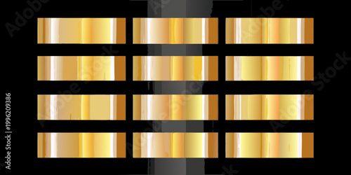 gradient gold bars with black background high quality