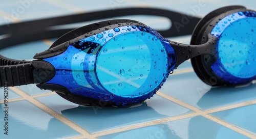 Swim goggles, blue, water sports, swimming accessories, pool gear