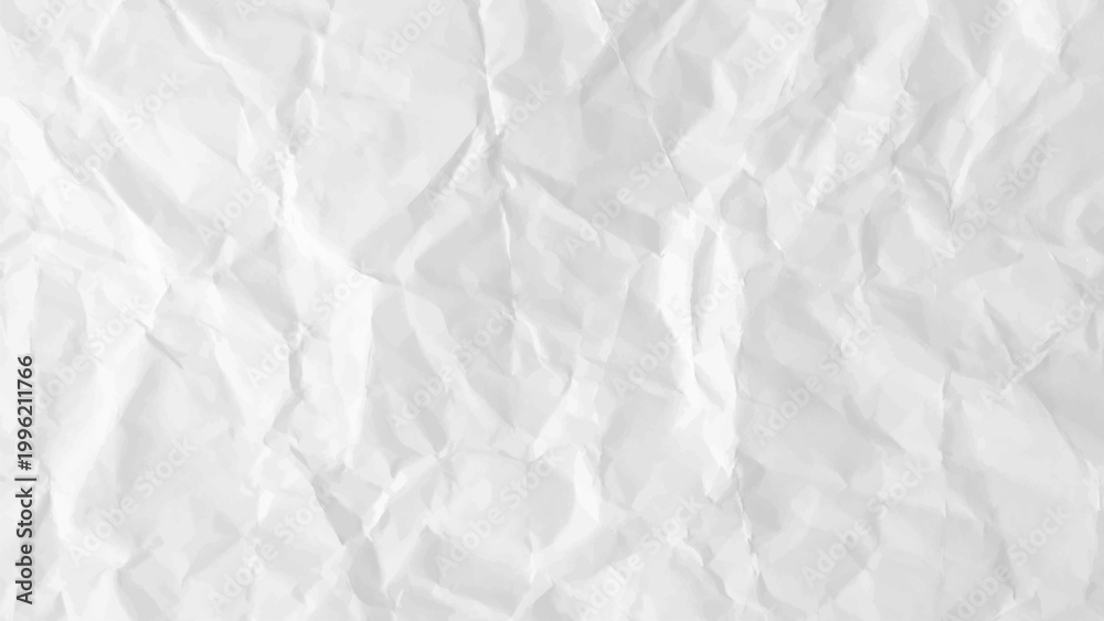 Naklejka premium Realistic crumpled paper sheet texture vector with soft shadows and seamless surface pattern