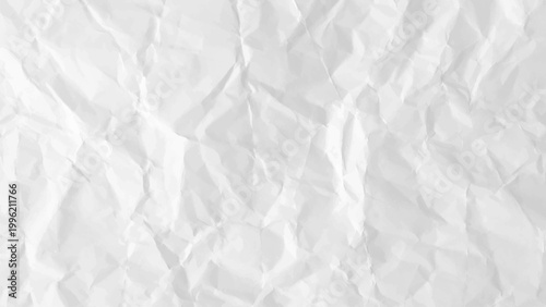 Realistic crumpled paper sheet texture vector with soft shadows and seamless surface pattern