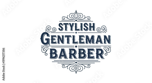 Barber shop logo for men grooming.