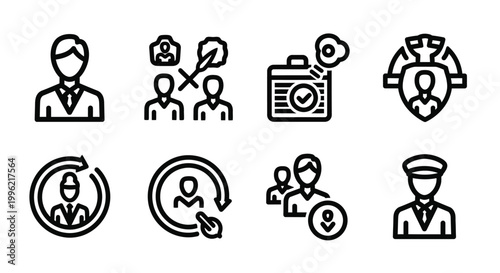 Vector icons of healthcare professionals set Vector