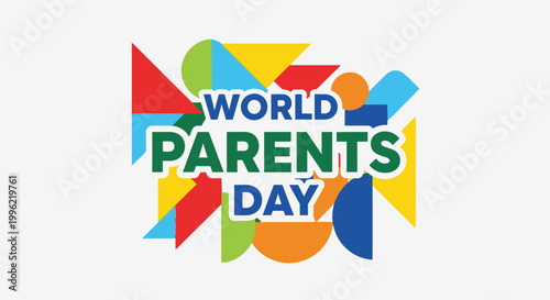 World Parents Day celebration logo design.