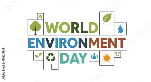 World Environment Day awareness campaign logo.
