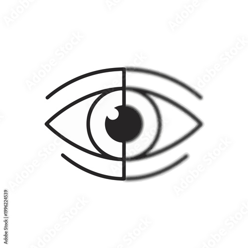 An eye with blurry vision, symbolizing poor eyesight or focus
