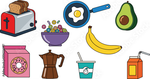 Professional Restaurant Staff and Culinary Worker Icon Set Featuring Chef, Baker, Barista, Sommelier, Butcher, and Pastry Cook for Food Industry Branding and Service Design