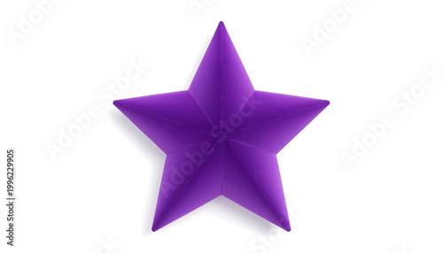 A vibrant purple star on a clean white background