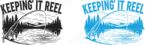 Celebrating dad fathers day fishing design 'keeping it reel' for papa and all dads