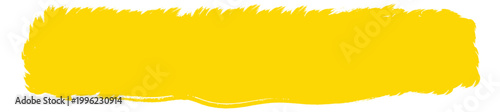 Yellow paint stroke on white background color swatch artistic brush stroke