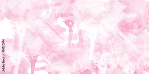pink background with texture pink background with watercolor Pink scraped grungy background frame Soft pink brush strokes. Rose. watercolor background concept, vector