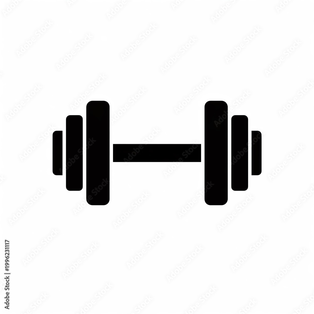 Fototapeta premium Dumbbell Icon for Fitness and Gym Workout